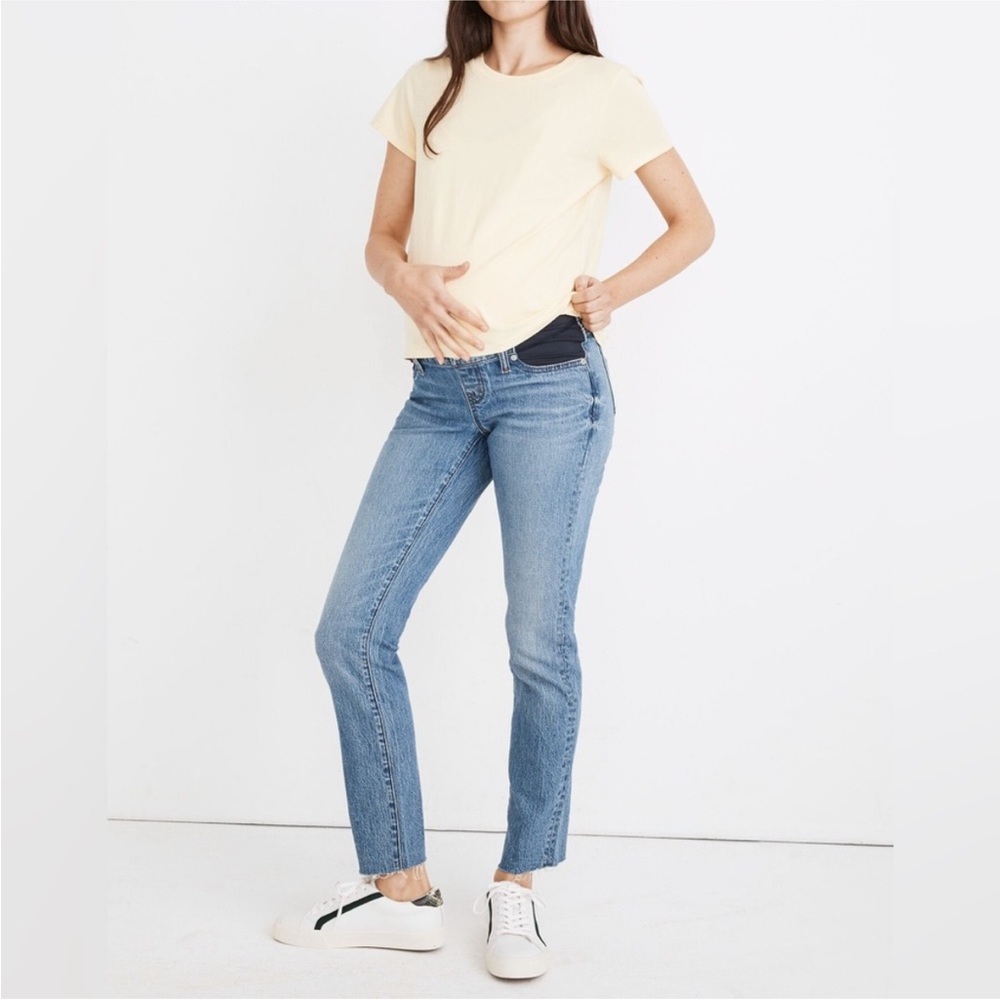 Madewell Maternity Side-Panel Perfect Vintage Jeans in Enmore Wash Adjustable 29